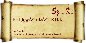 Szijgyártó Kitti névjegykártya